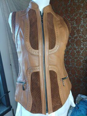 Cuadra women's genuine leather vest NWOT